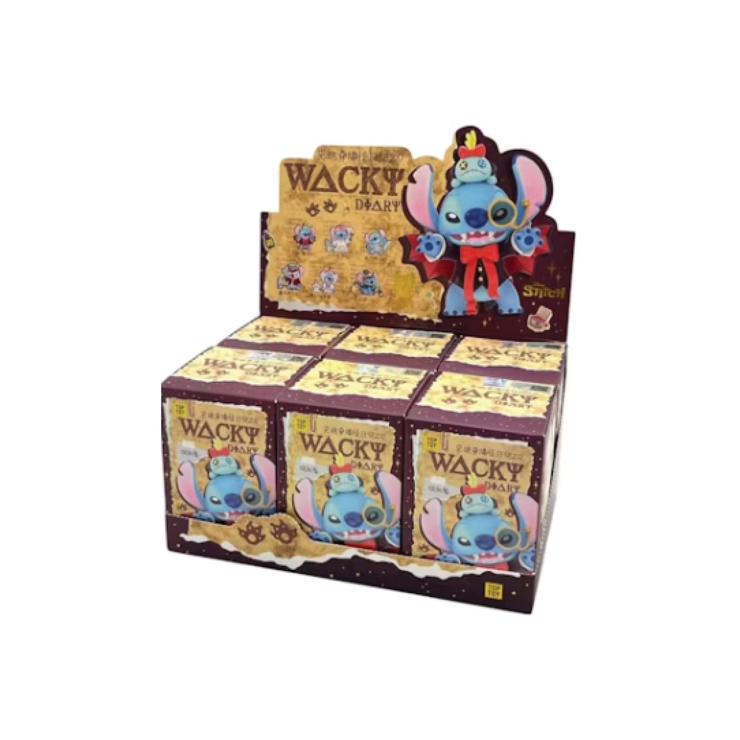 Miniso Top Toy Disney Stitch Wacky Diary 2.0 Series Sealed Case (6 Blind Box)