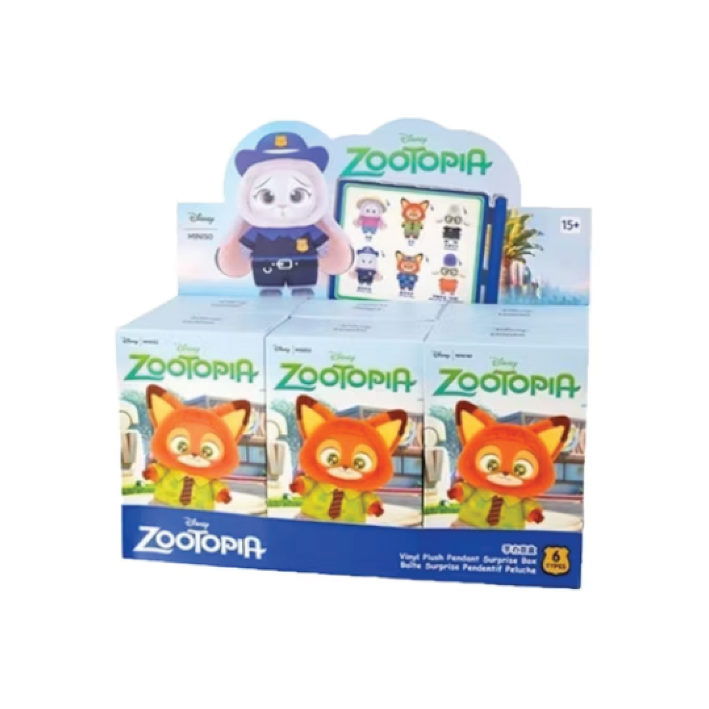 Miniso Disney Zootopia Series Vinyl Plush Sealed Case (6 Blind Box)