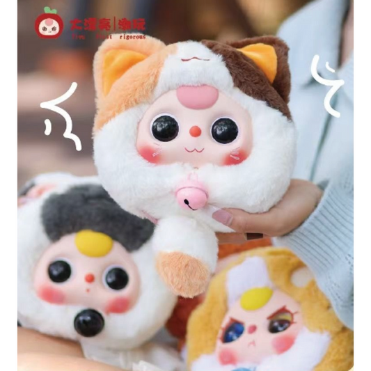 BabyThree Fortune Cat large Zipper Plush 6 blind Boxes