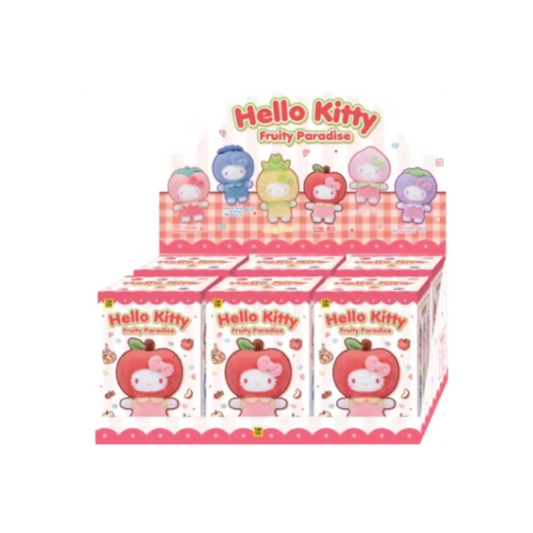 Miniso Top Toy Sanrio Hello Kitty Fruity Paradise Series Vinyl Plush Keychain Sealed Case (6 Blind Box)