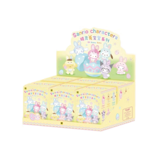 Miniso Top Toy Sanrio Characters Elf Bunny Baby Vinyl Plush Keychains Sealed Case (6 Blind Box)