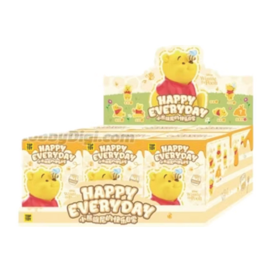 Miniso Top Toy Disney Winnie the Pooh Happy Everyday Series Figure Sealed Case (6 Blind Box)