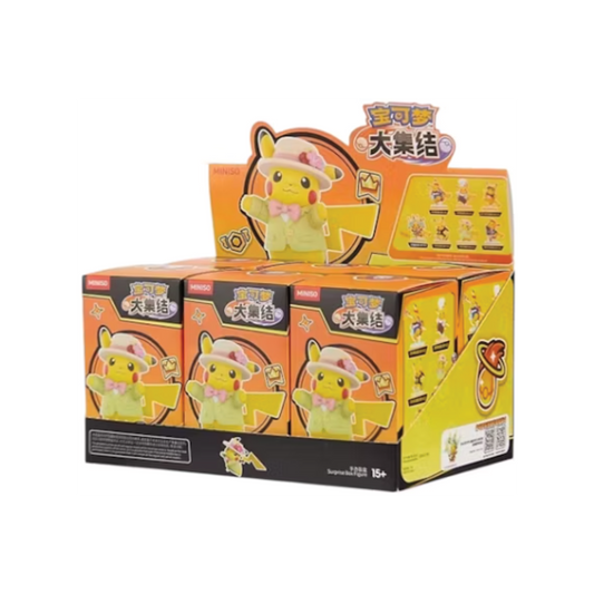 Miniso Top Toy Pokemon Unite Series Pikachu Figure Sealed Case (6 Blind Box)