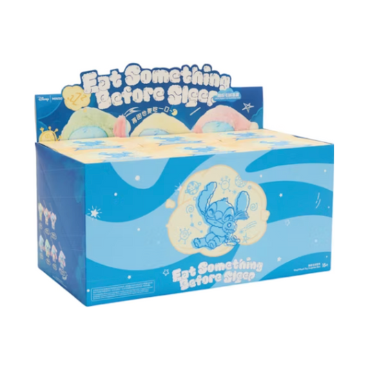 Miniso Top Toy Disney Stitch Eating Something Before Sleep Plush Keychain Sealed Case (6 Blind Box)