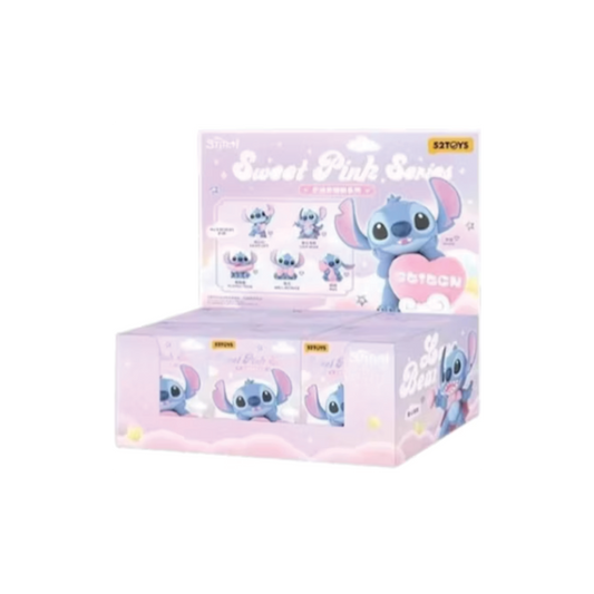 52Toys Disney Stitch Sweet Pink Series Figures Sealed Case (6 Blind Box)