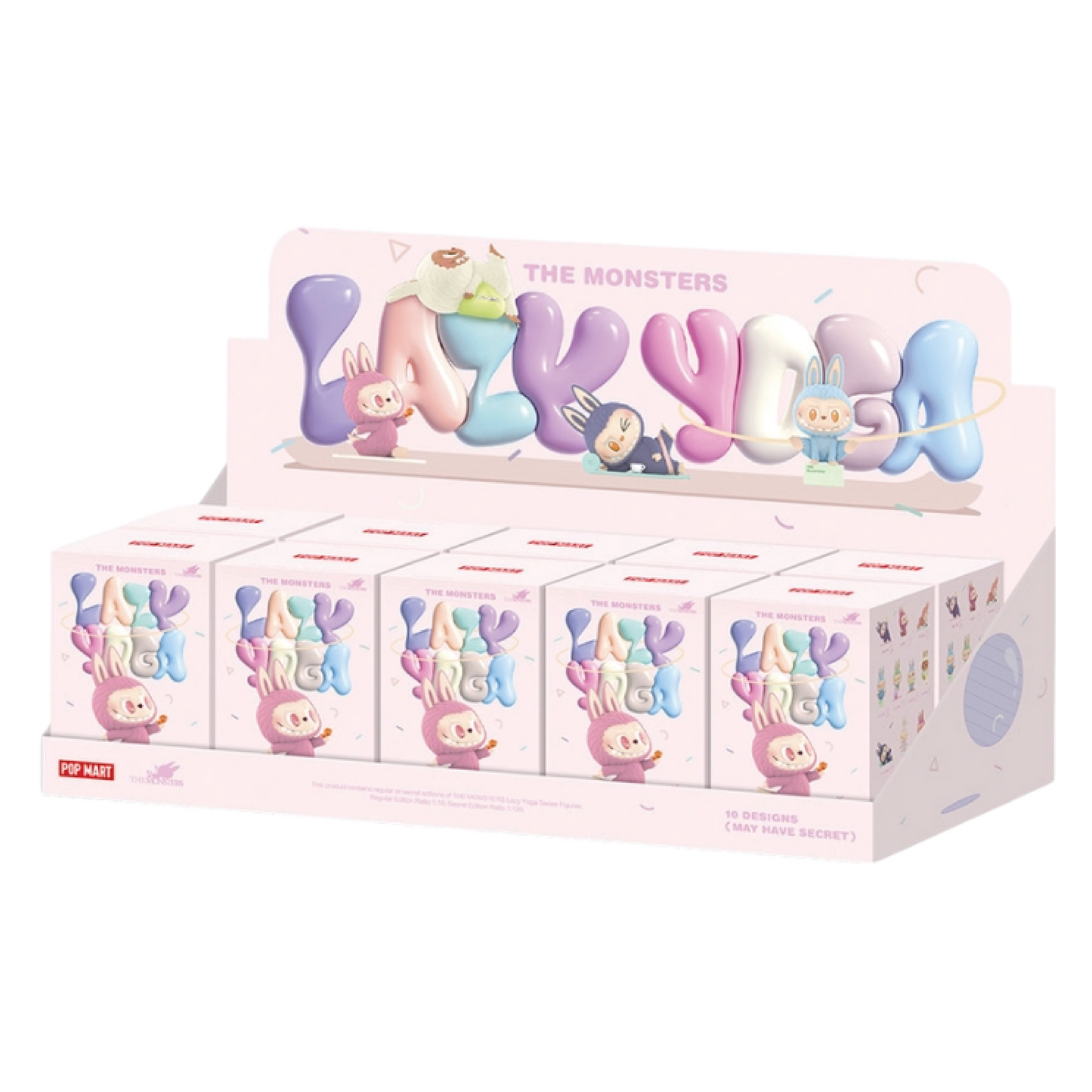 Pop Mart Labubu The Monsters Lazy Yoga Series Figures Sealed Case