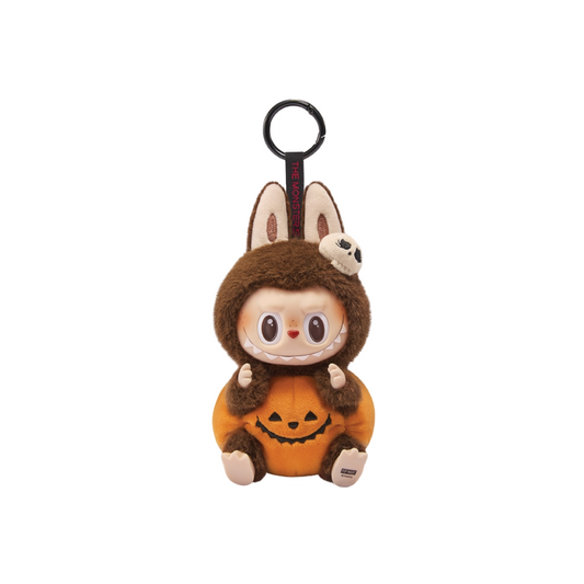 Pop Mart Labubu Happy Halloween Party Series-Sitting Pumpkin Vinyl Plush Pendant
