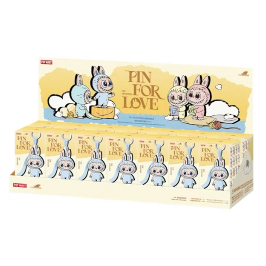 Pop Mart Labubu The Monsters Pin for Love Series Vinyl Plush Pendant (A-M) Sealed Case (14 Blind Box)